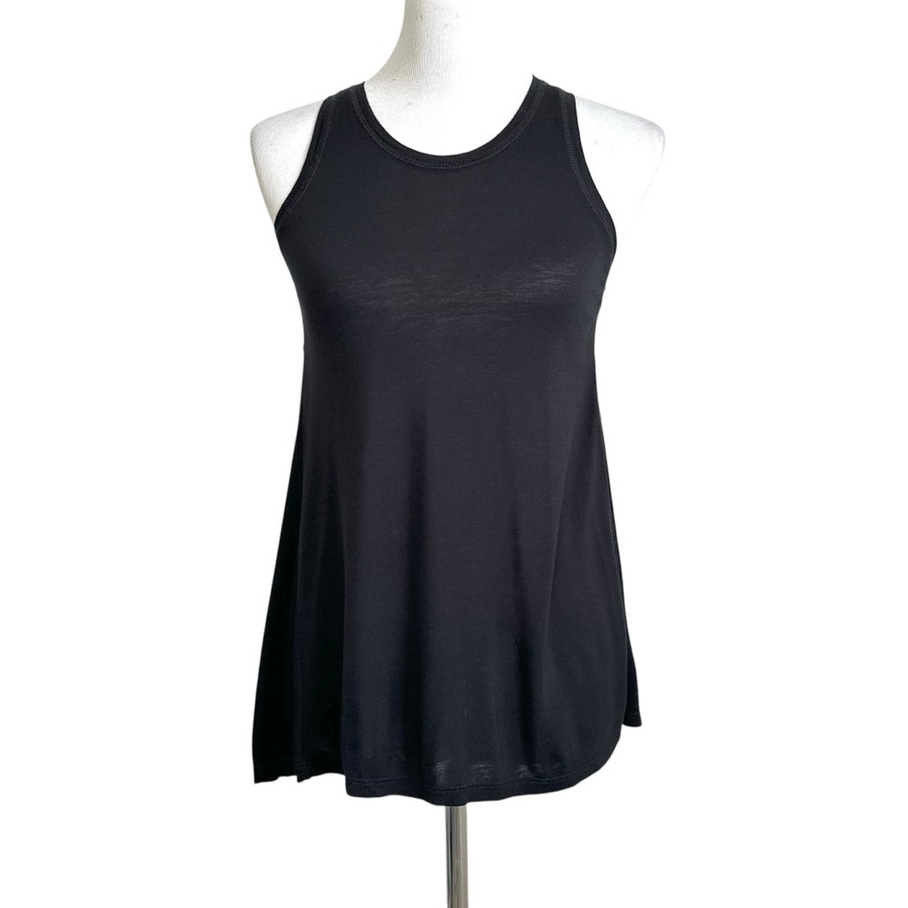Sweaty Betty Womens Crew Neck Swing Tank Top Sz XXS Black Lightweight